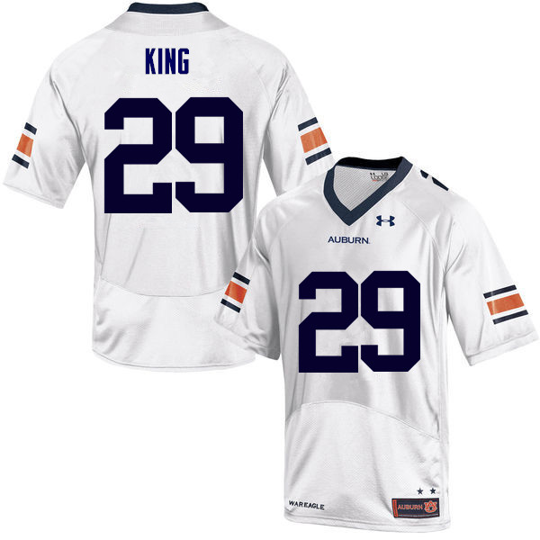 Auburn Tigers Men's Brandon King #29 White Under Armour Stitched College NCAA Authentic Football Jersey CZK2874ID